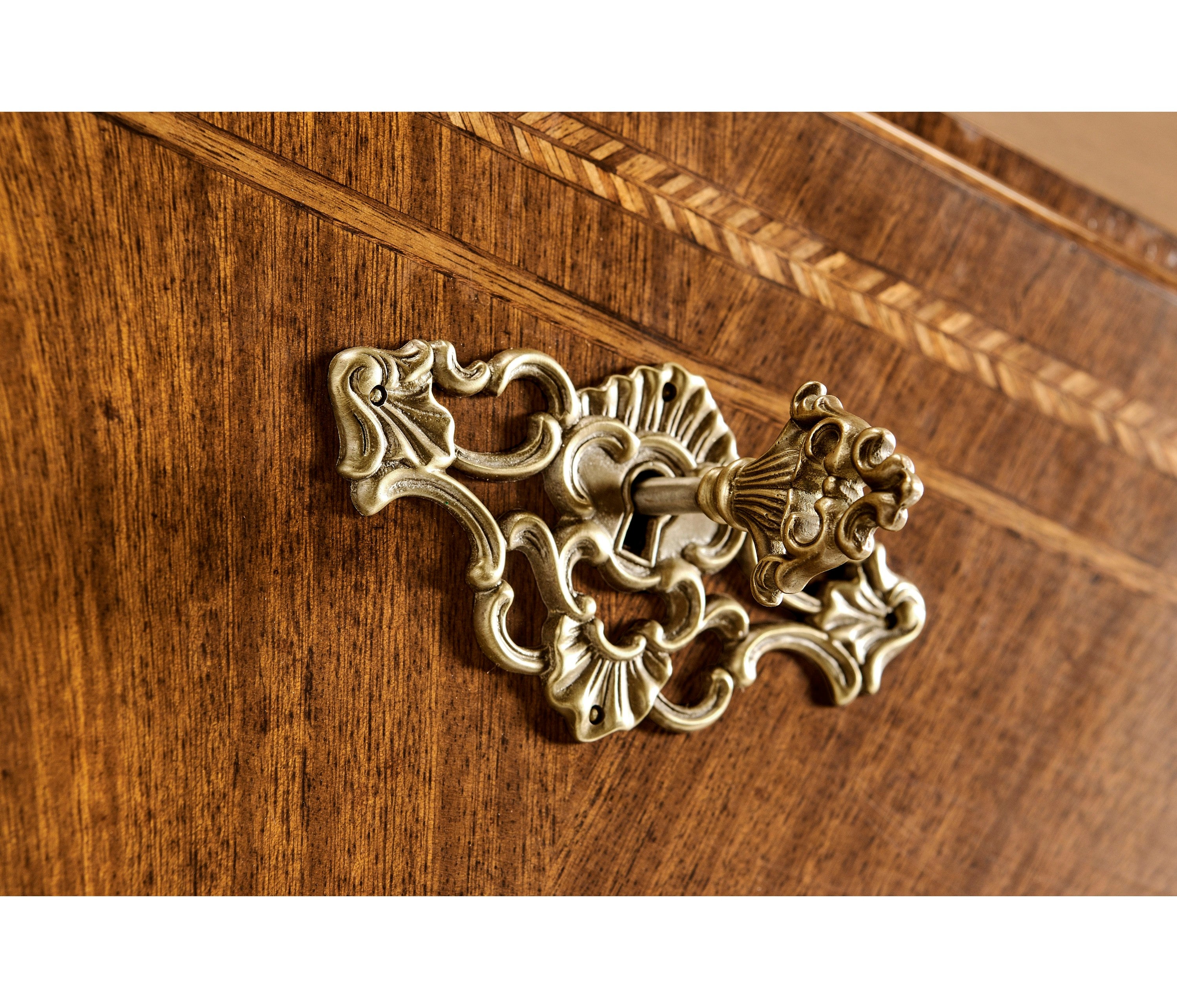 Jonathan Charles Queen Anne Fall Front Walnut Bureau ( 494558-CWM )