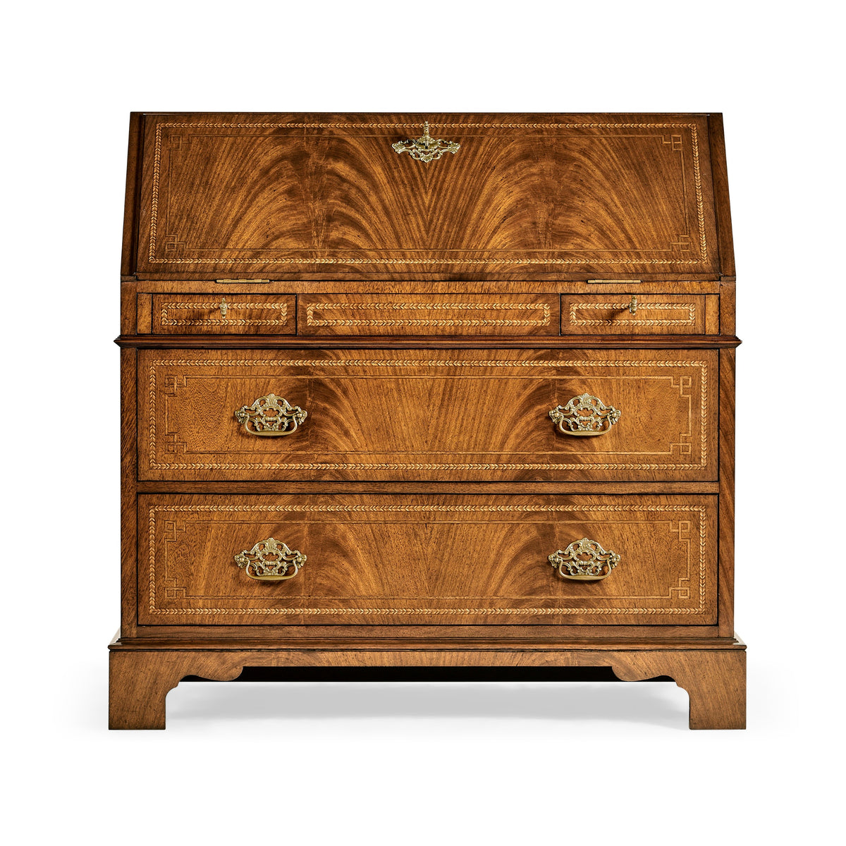 Jonathan Charles Queen Anne Fall Front Walnut Bureau ( 494558-CWM )