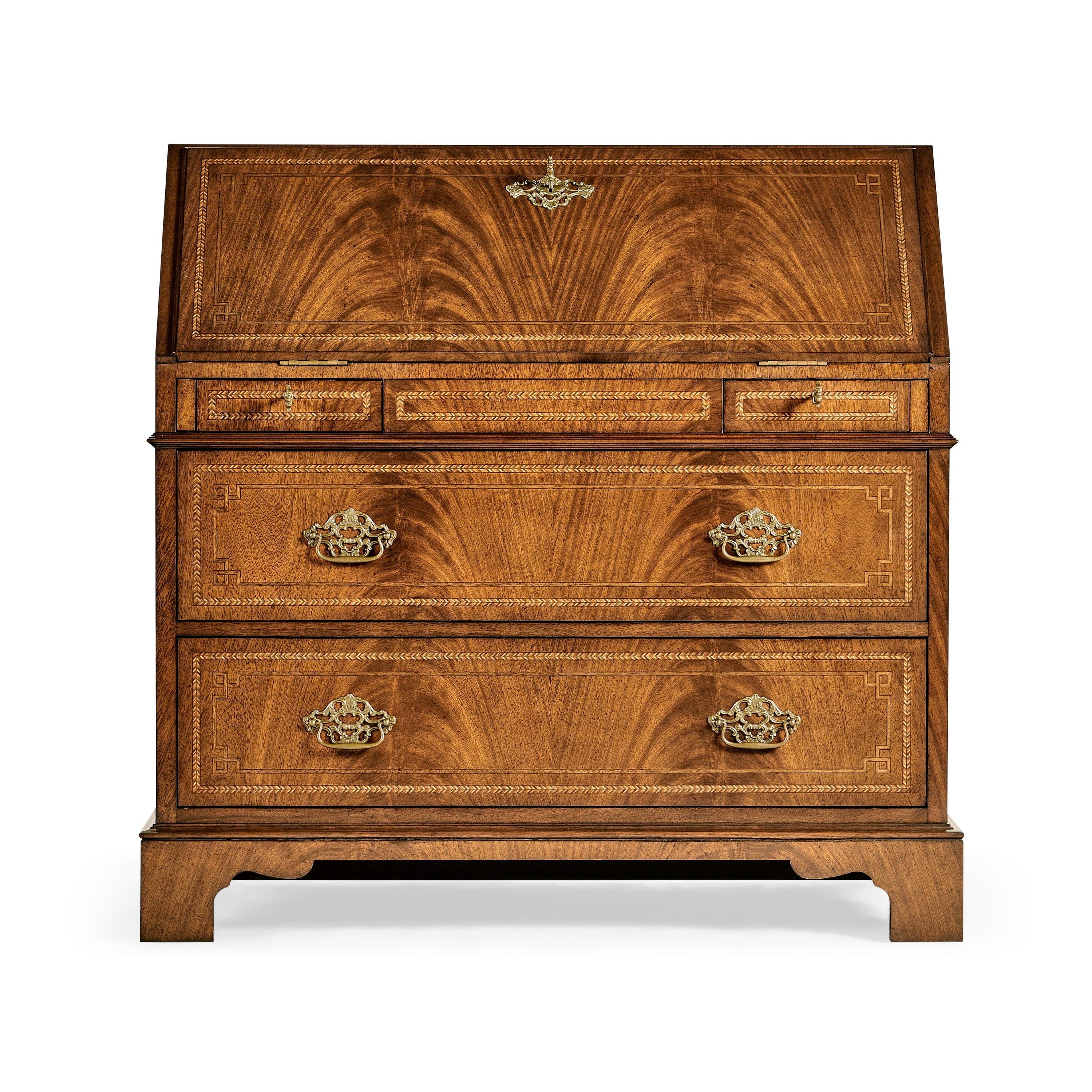 Jonathan Charles Queen Anne Fall Front Walnut Bureau ( 494558-CWM )