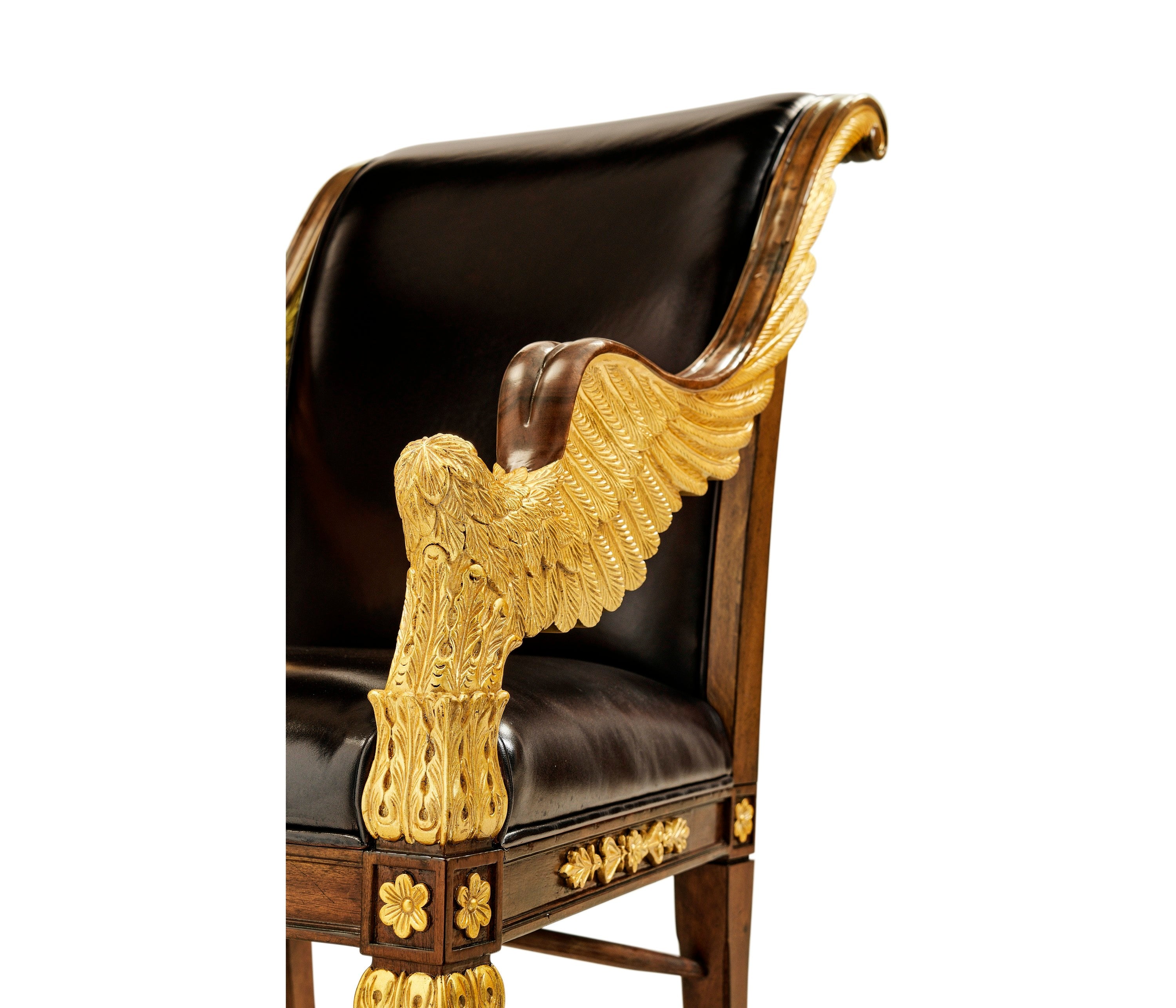 Jonathan Charles Empire Angel Wing Arm Chair ( 494590-AC-WAL-L009 )