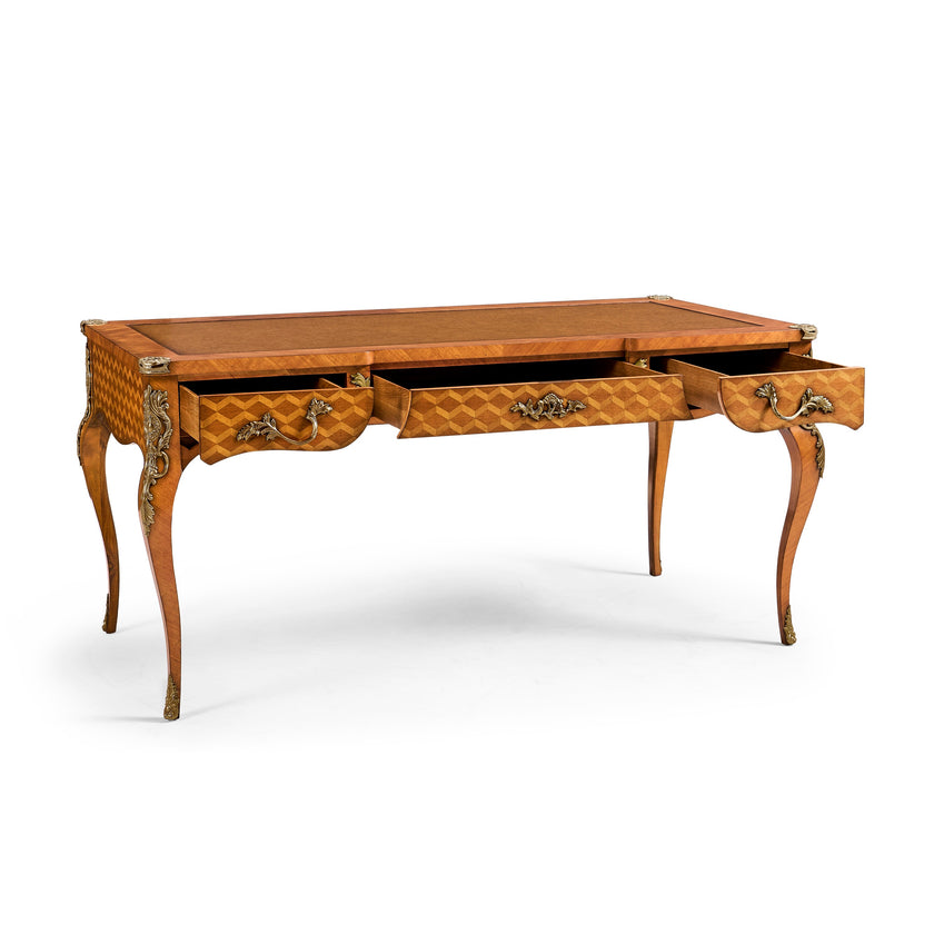 Jonathan Charles Satinwood And Marquetry Bureau Plat ( 494640-SAL )