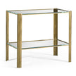 Jonathan Charles Brass & Glass End Table ( 494975-LAB )