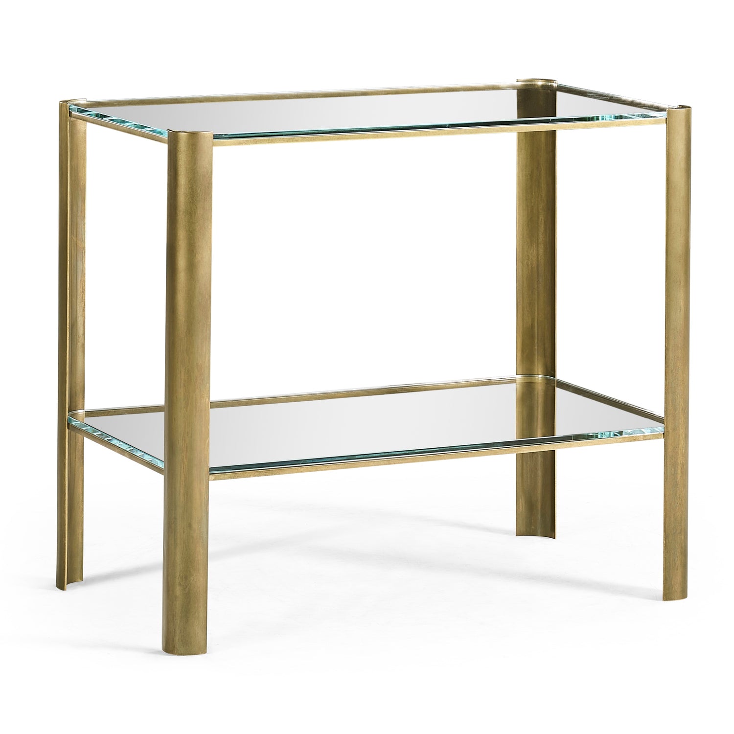 Jonathan Charles Brass & Glass End Table ( 494975-LAB )