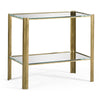 Jonathan Charles Brass & Glass End Table ( 494975-LAB )