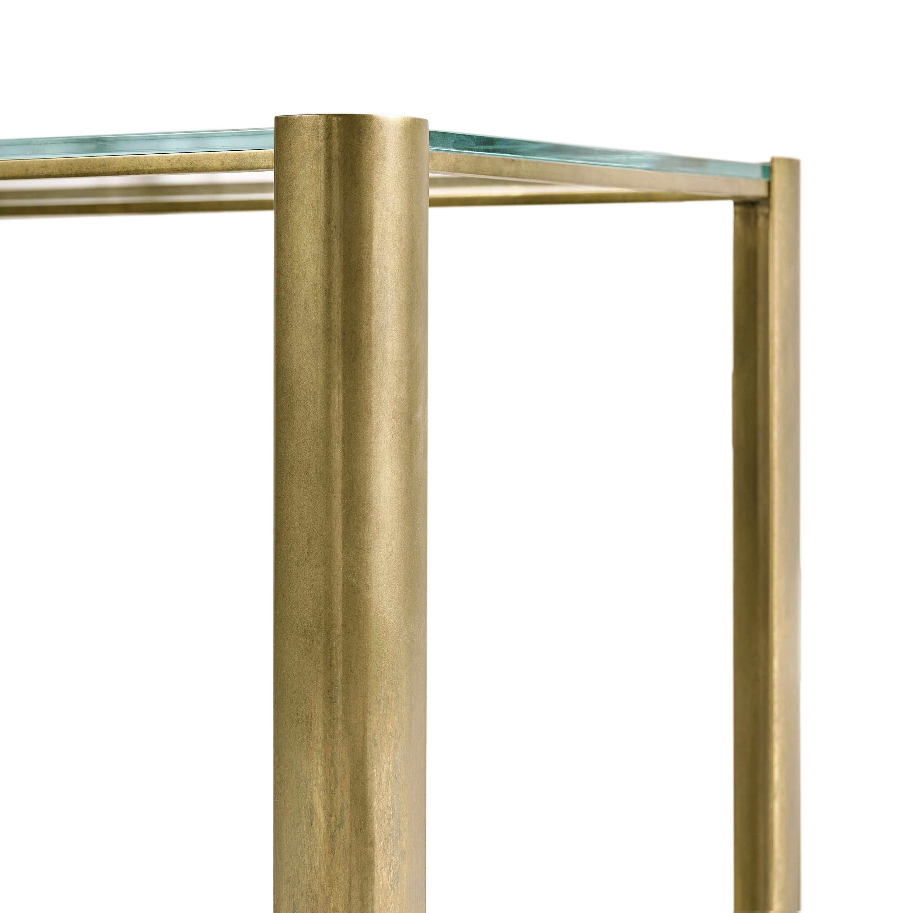 Jonathan Charles Brass & Glass End Table ( 494975-LAB )