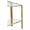 Jonathan Charles Brass & Glass End Table ( 494975-LAB )