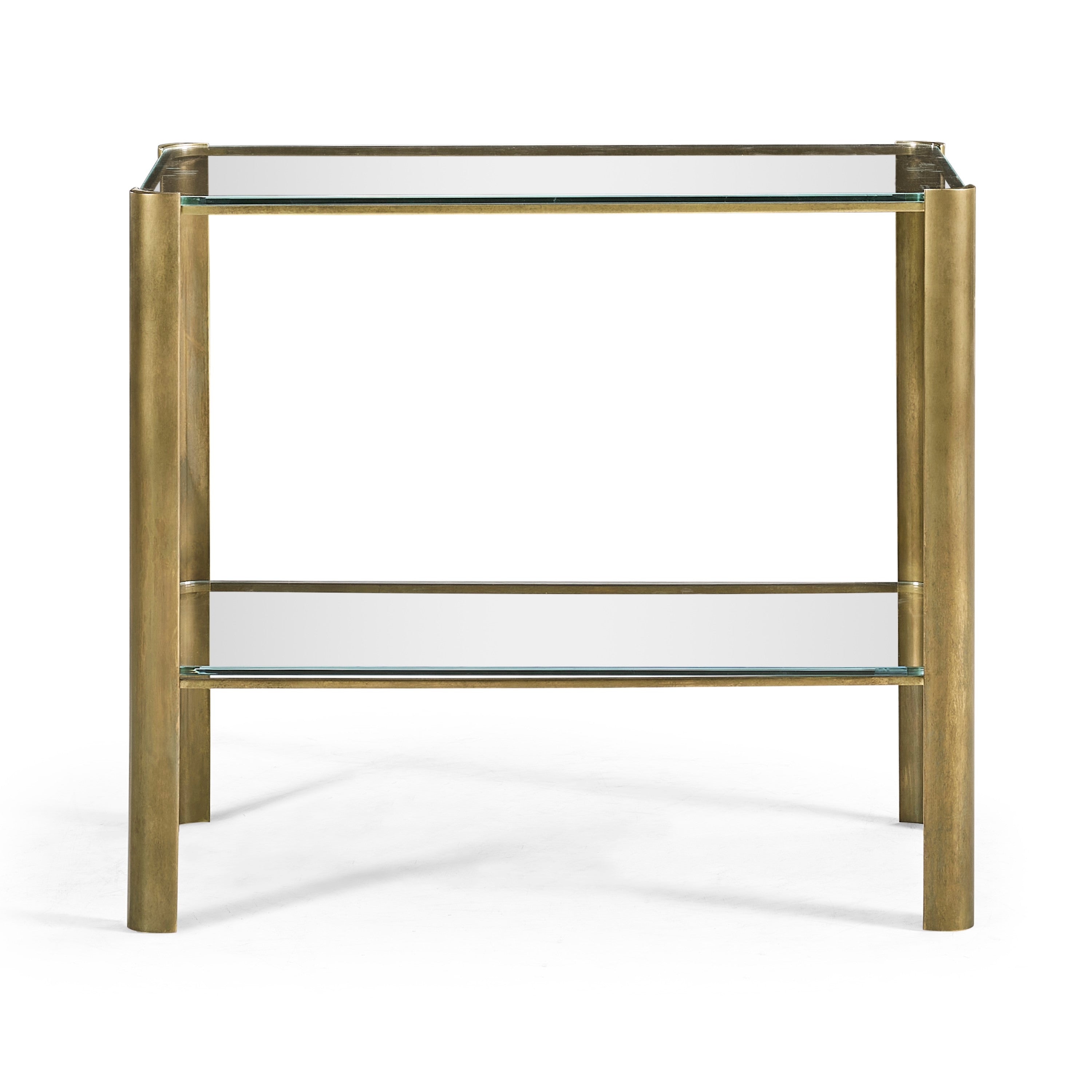 Jonathan Charles Brass & Glass End Table ( 494975-LAB )