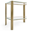 Jonathan Charles Brass & Glass End Table ( 494975-LAB )