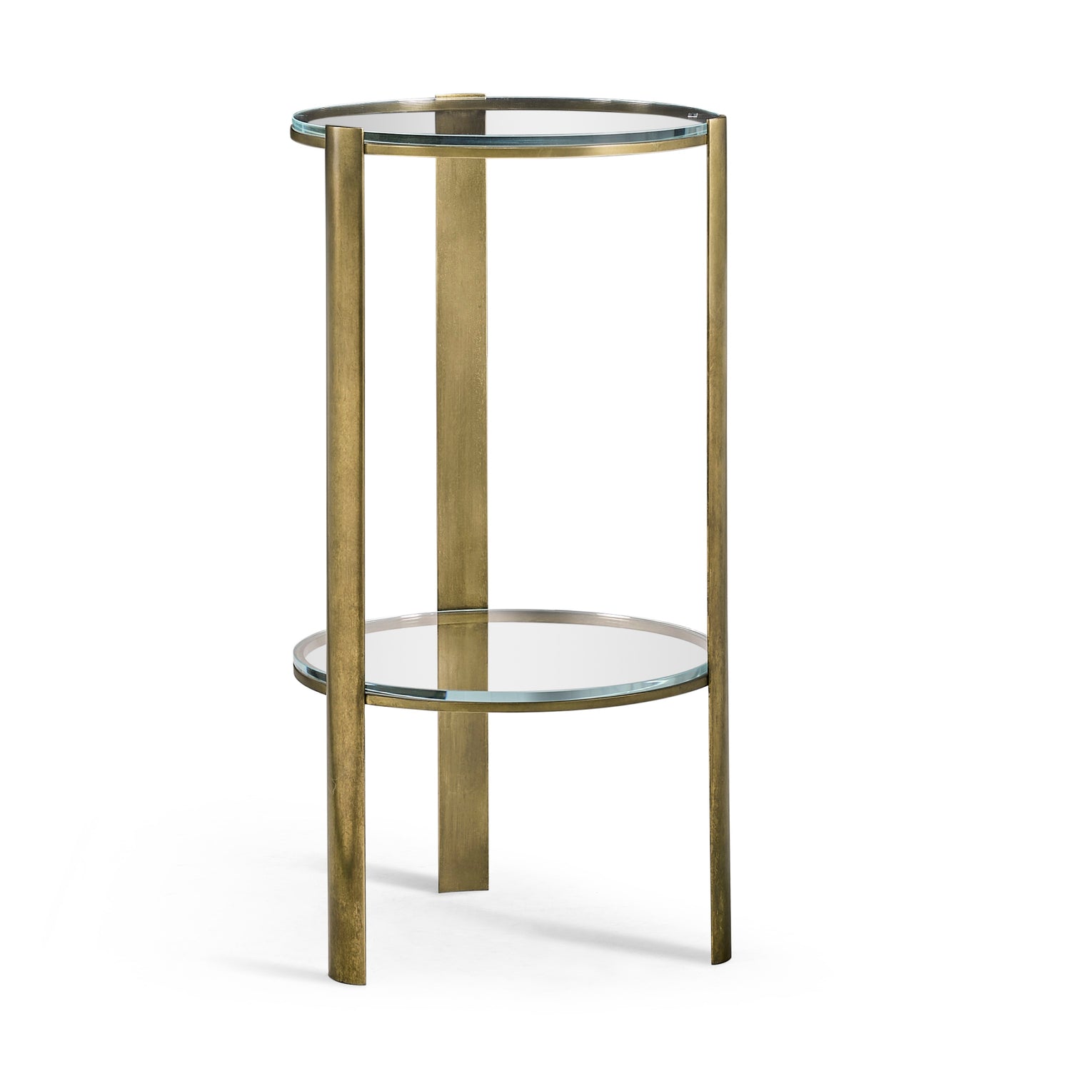 Jonathan Charles Cosmo Antique Brass Drinks Table ( 494976-LAB )
