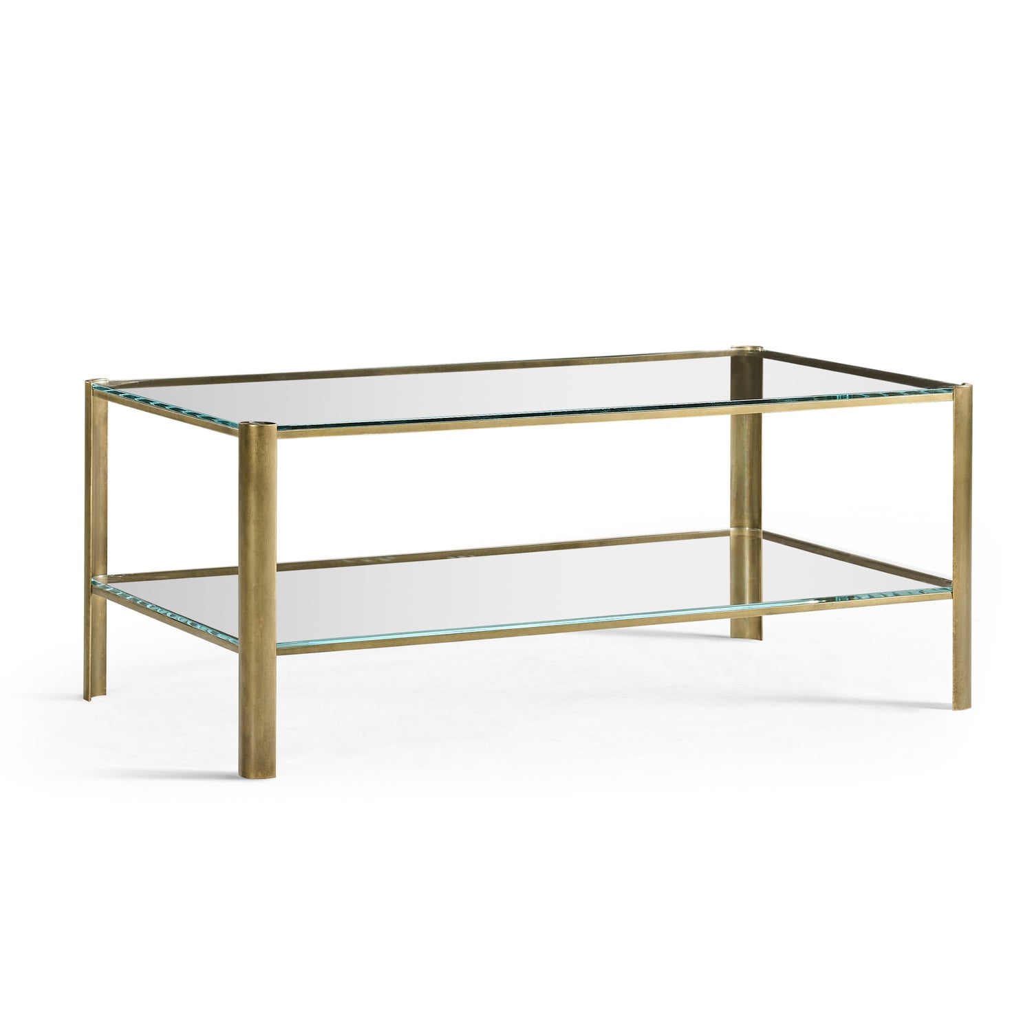 Jonathan Charles Cosmo Antique Brass Cocktail Table ( 494977-LAB )