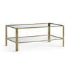 Jonathan Charles Cosmo Antique Brass Cocktail Table ( 494977-LAB )