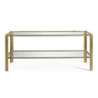 Jonathan Charles Cosmo Antique Brass Cocktail Table ( 494977-LAB )