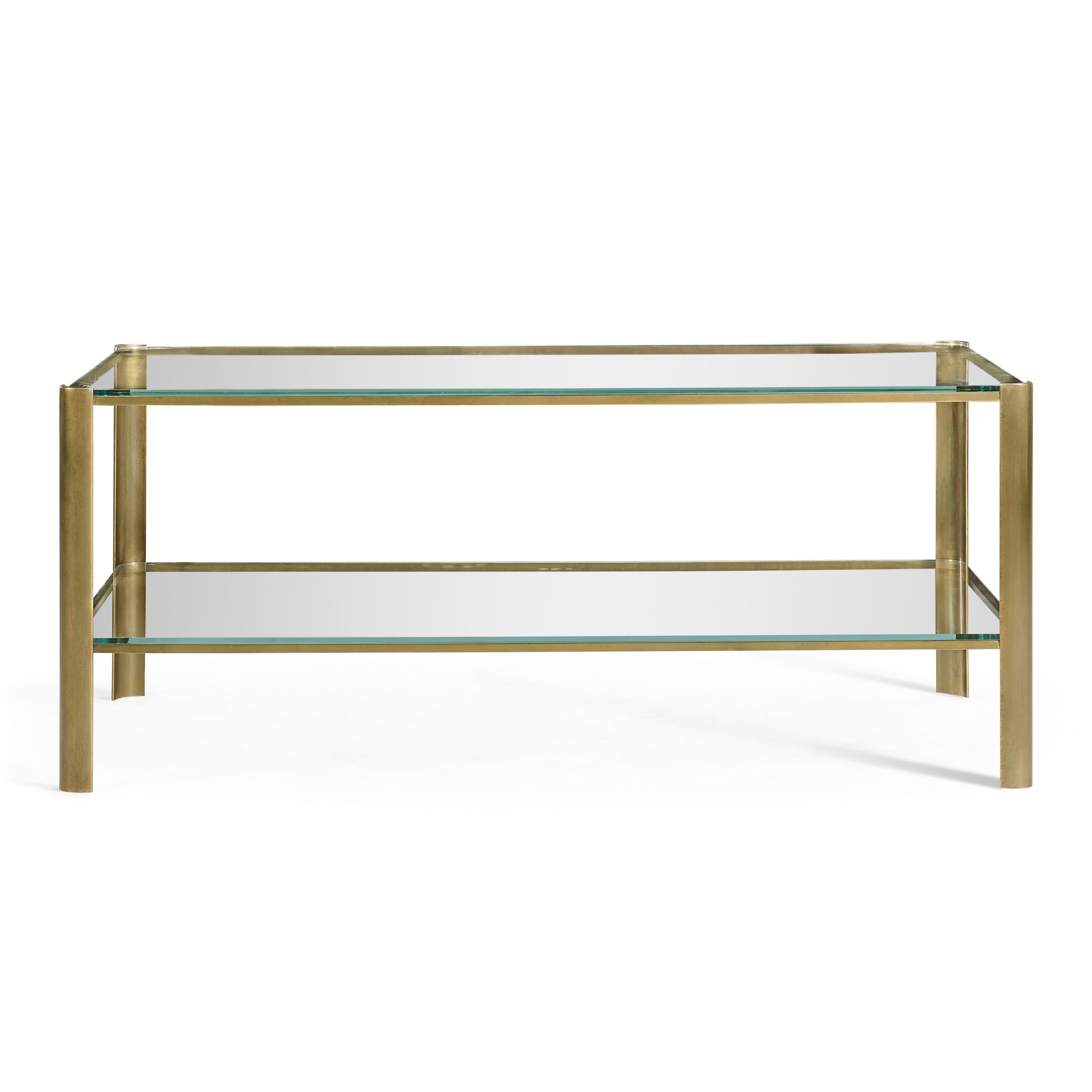 Jonathan Charles Cosmo Antique Brass Cocktail Table ( 494977-LAB )