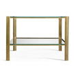 Jonathan Charles Cosmo Antique Brass Cocktail Table ( 494977-LAB )