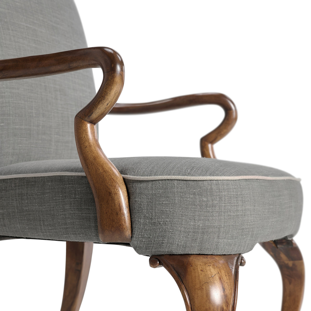 Jonathan Charles Gunby Grey Fruitwood Dining Arm Chair ( 530010-AC-GFA )