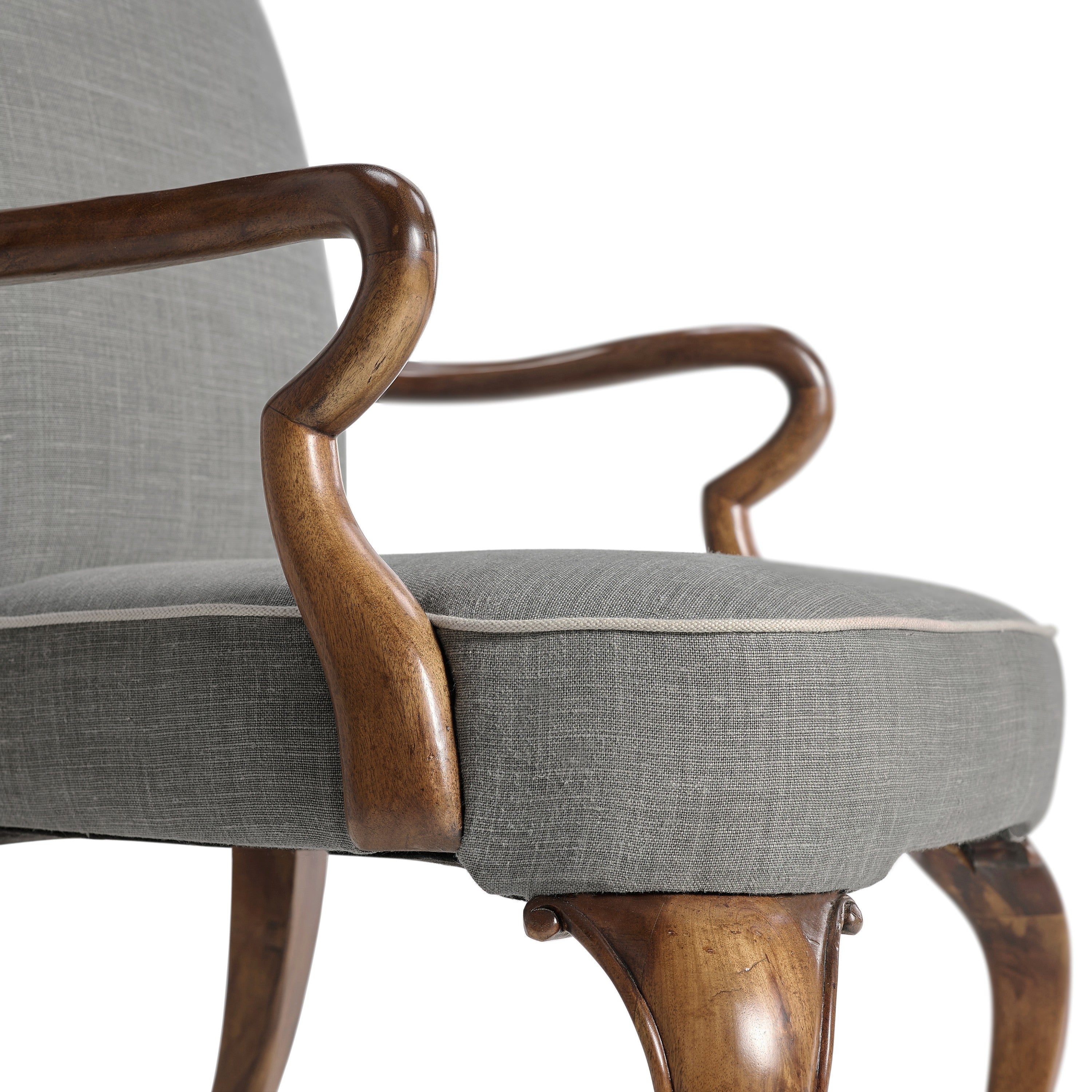 Jonathan Charles Gunby Grey Fruitwood Dining Arm Chair ( 530010-AC-GFA )