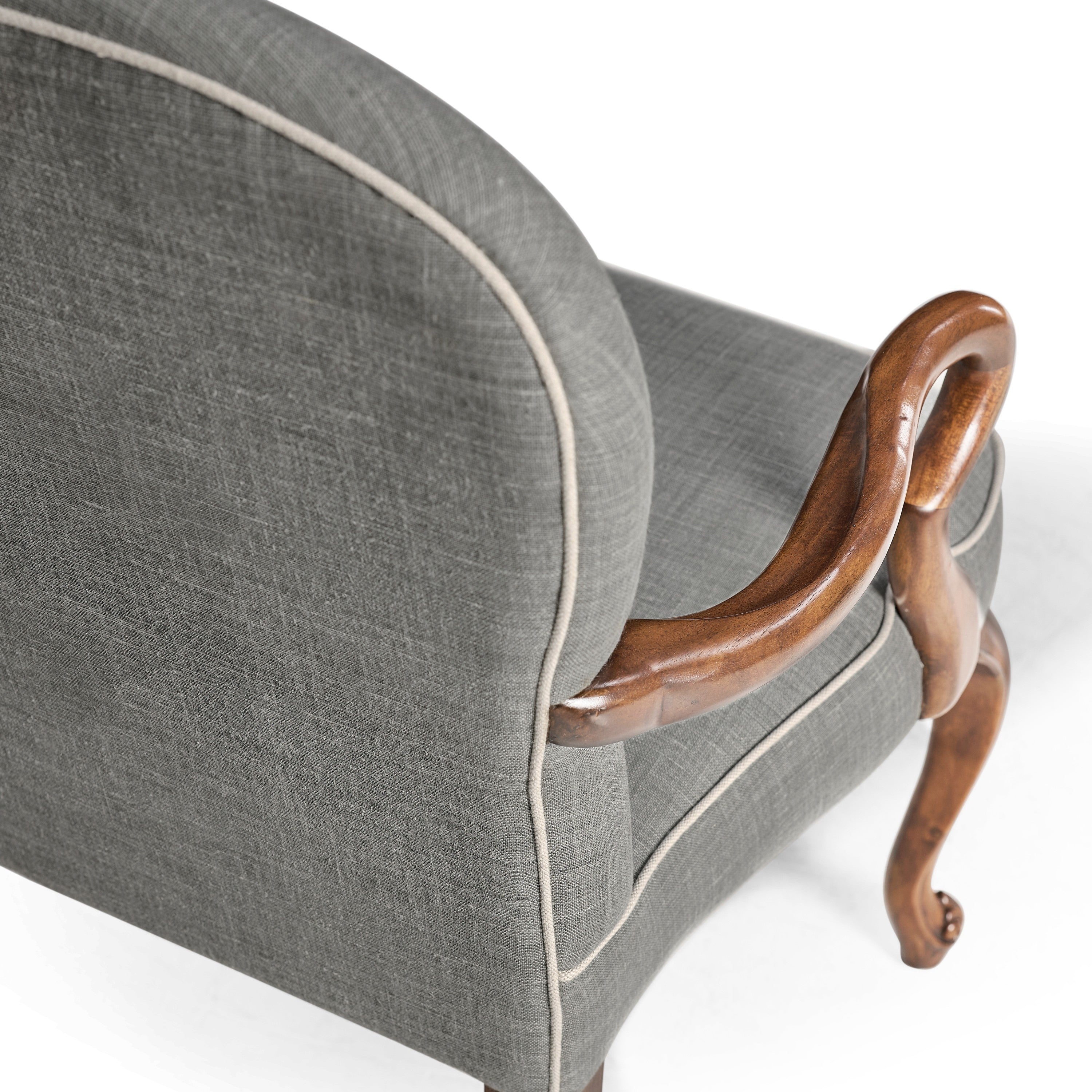 Jonathan Charles Gunby Grey Fruitwood Dining Arm Chair ( 530010-AC-GFA )