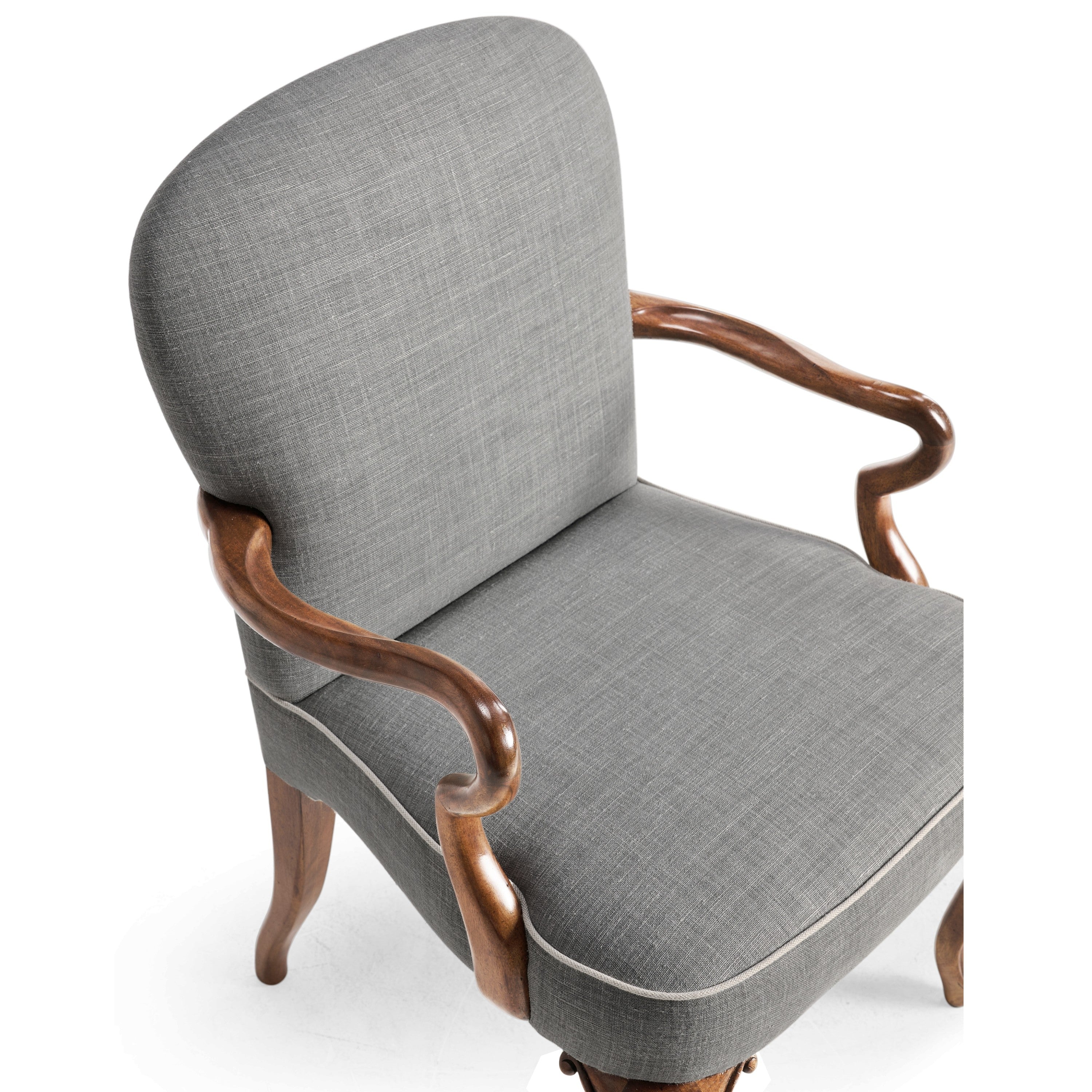 Jonathan Charles Gunby Grey Fruitwood Dining Arm Chair ( 530010-AC-GFA )
