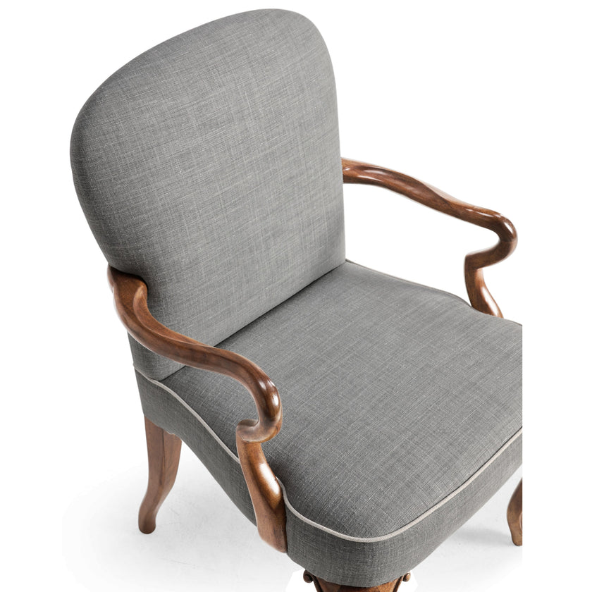 Jonathan Charles Gunby Grey Fruitwood Dining Arm Chair ( 530010-AC-GFA )
