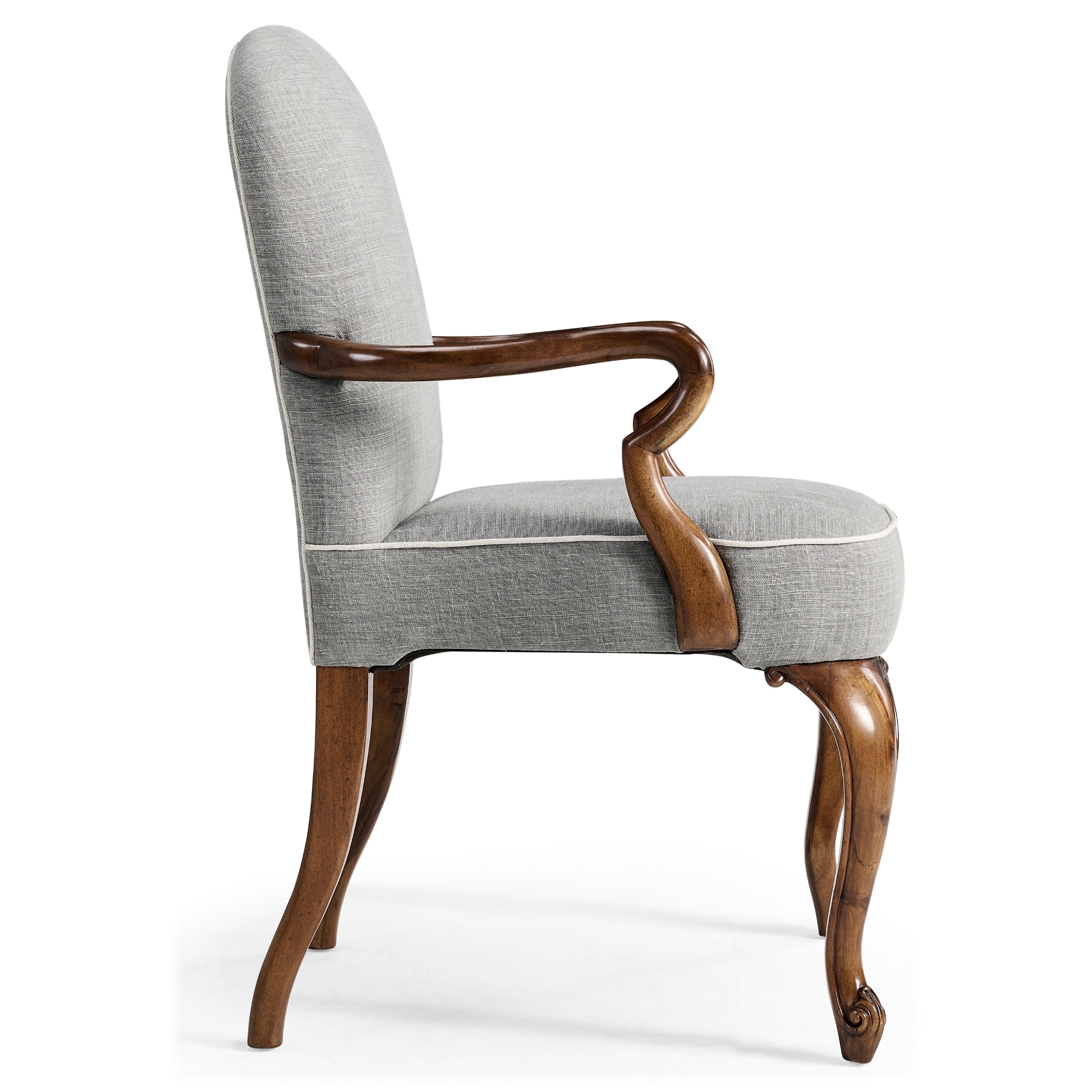 Jonathan Charles Gunby Grey Fruitwood Dining Arm Chair ( 530010-AC-GFA )