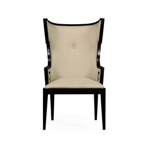 Jonathan Charles Greek Design Biedermeier Black Arm Chair ( 495047-AC-BLA-F001 )