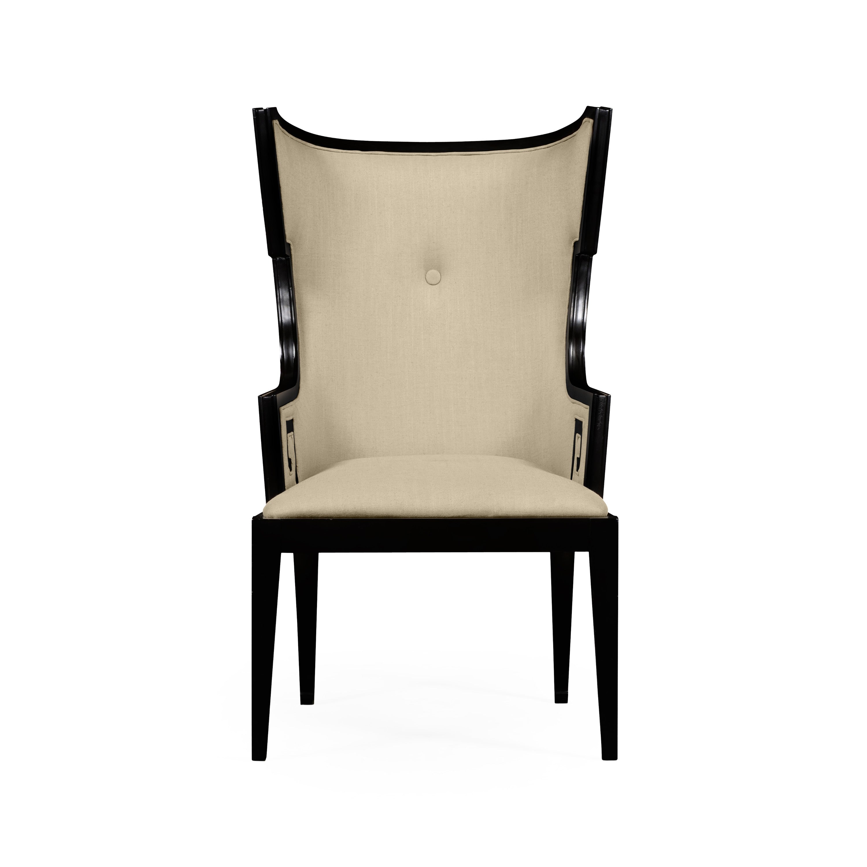 Jonathan Charles Greek Design Biedermeier Black Arm Chair ( 495047-AC-BLA-F001 )