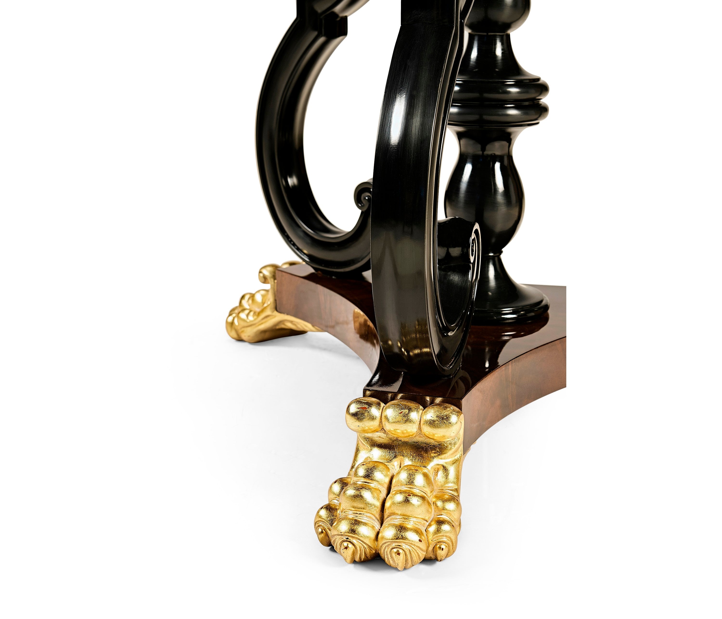 Jonathan Charles Mahogany Centre Table - Lions Paw Feet