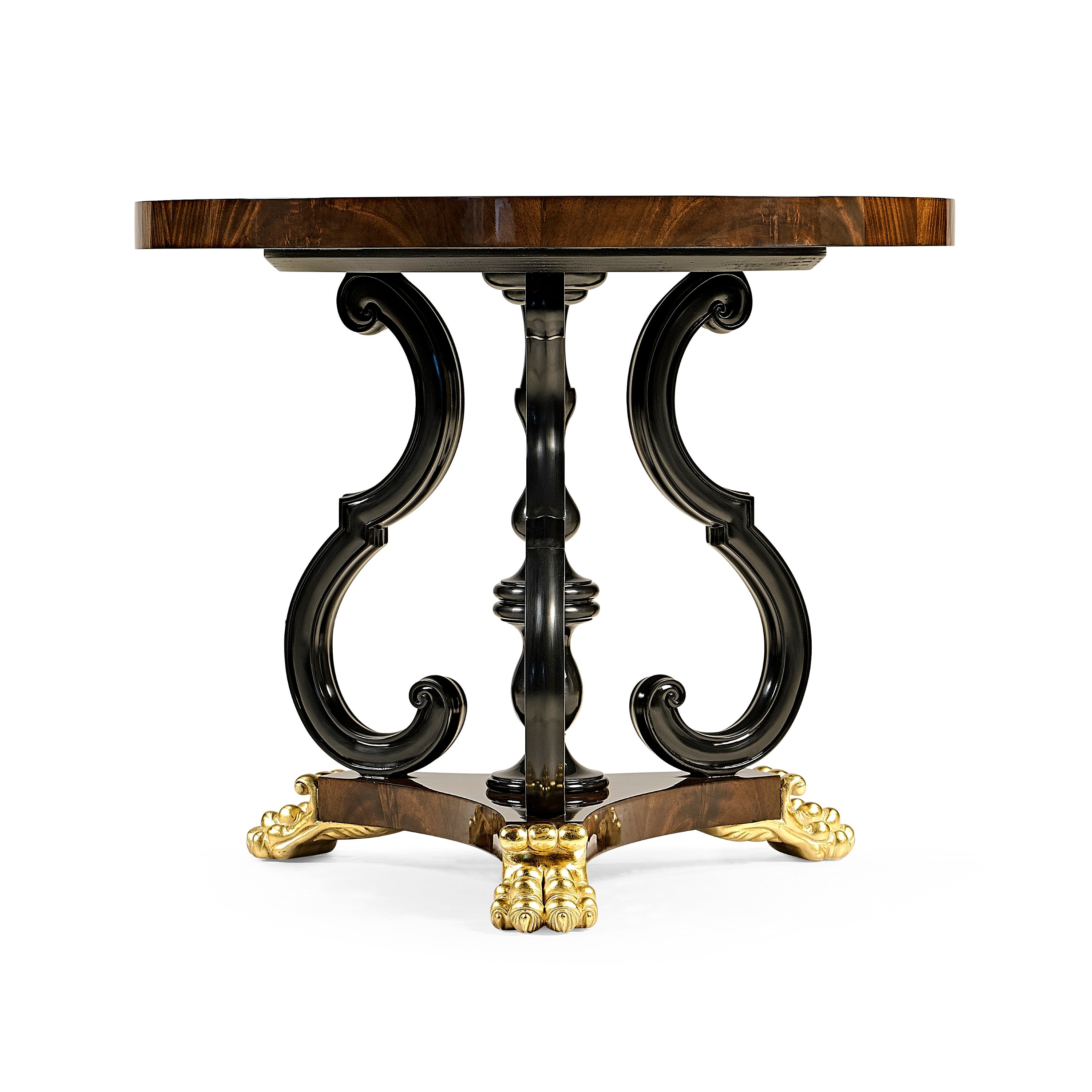 Jonathan Charles Mahogany Centre Table - Lions Paw Feet