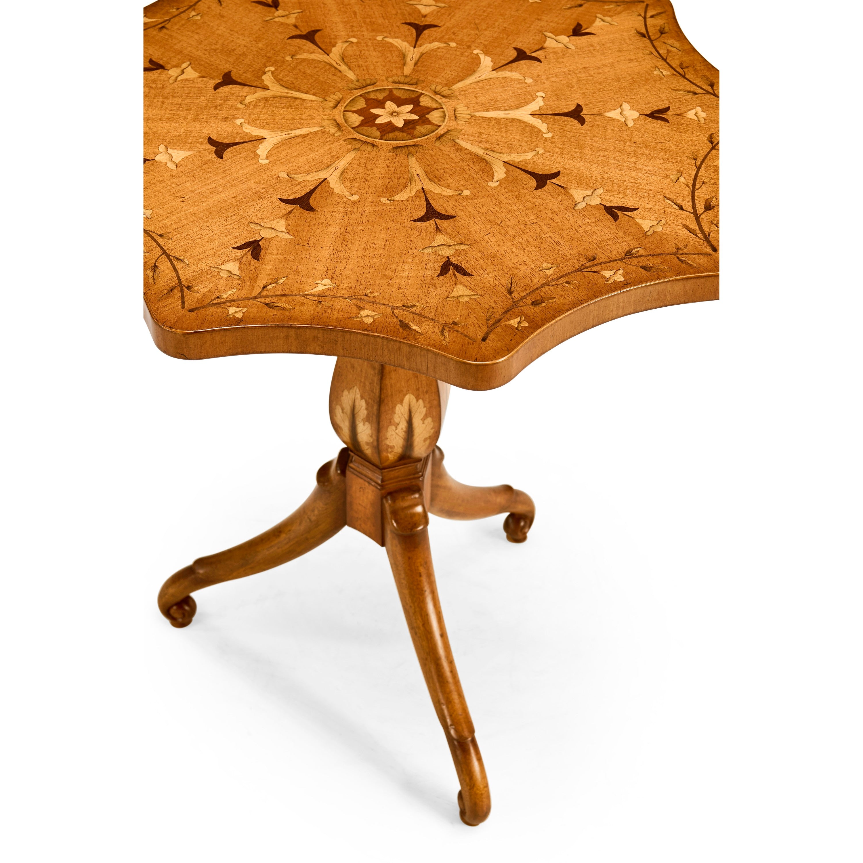 Jonathan Charles Finely Inlaid Lamp Table w/ Nine Sided Top ( 495074-SAL )