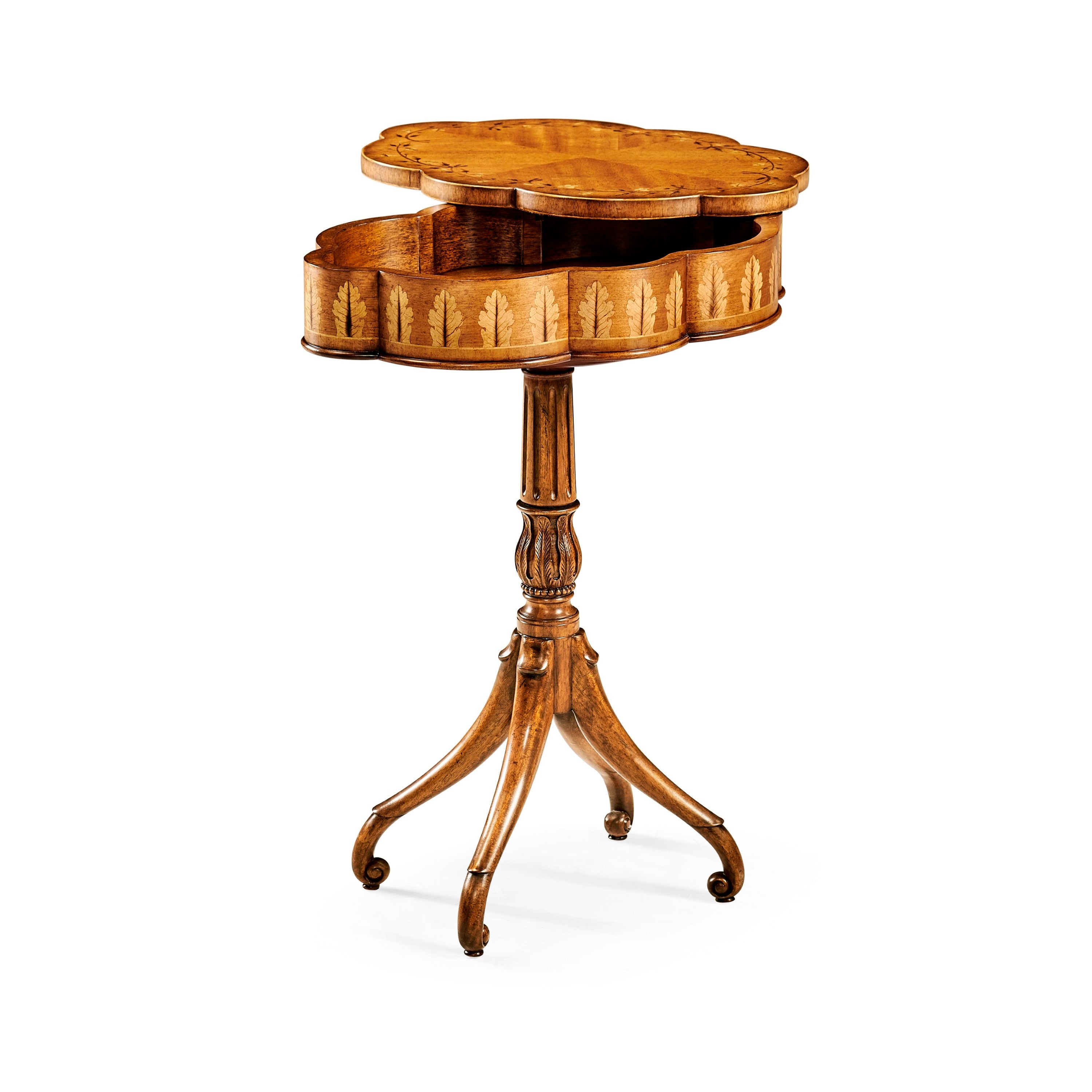 Jonathan Charles Sheraton Style Lobed Work Box ( 495091-SAL )
