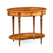 Jonathan Charles Sheraton Style Swagged Oval Side Table. ( 495092-SAL )