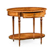 Jonathan Charles Sheraton Style Swagged Oval Side Table. ( 495092-SAL )