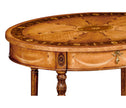 Jonathan Charles Sheraton Style Swagged Oval Side Table. ( 495092-SAL )