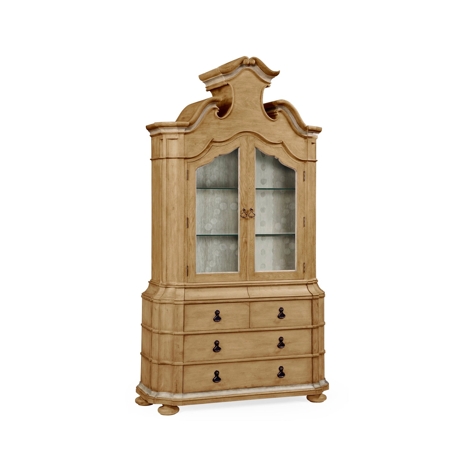 Jonathan Charles Oulton Oak Cabinet w/ Glass Doors ( 530069-VTO )