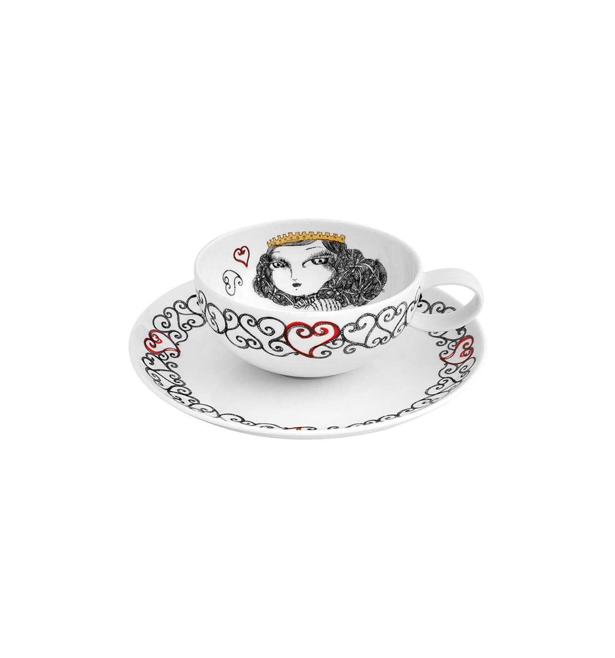 Vista Alegre Rainhas De Portugal Tea Cup and Saucers - Set of 6