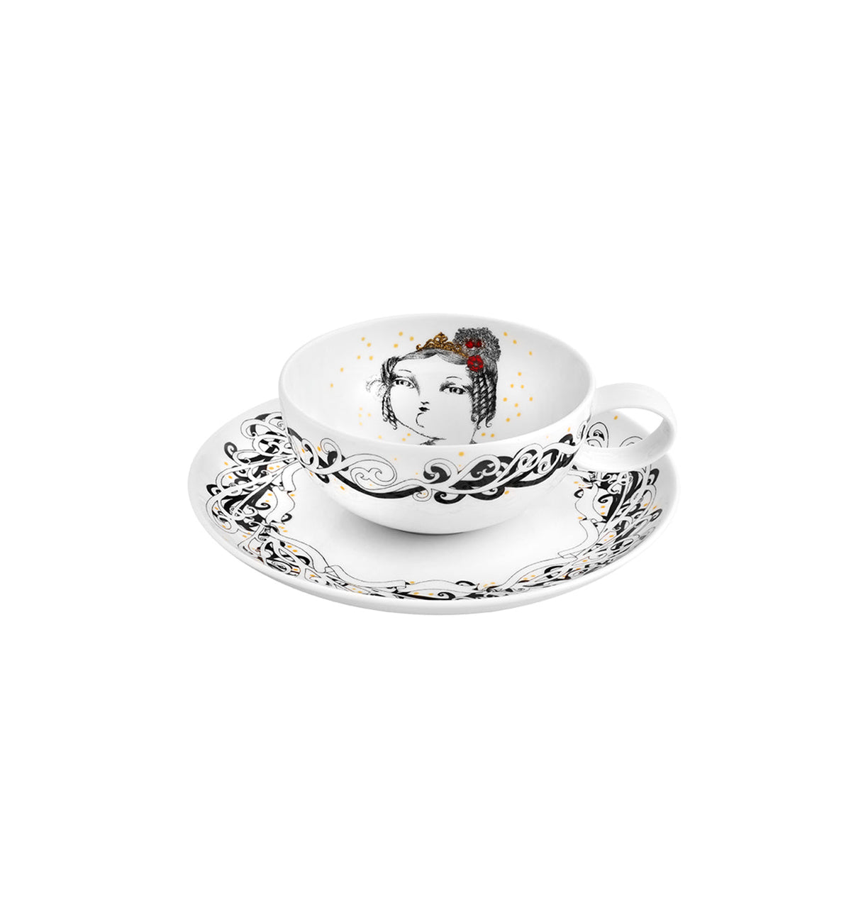 Vista Alegre Rainhas De Portugal Tea Cup and Saucers - Set of 6