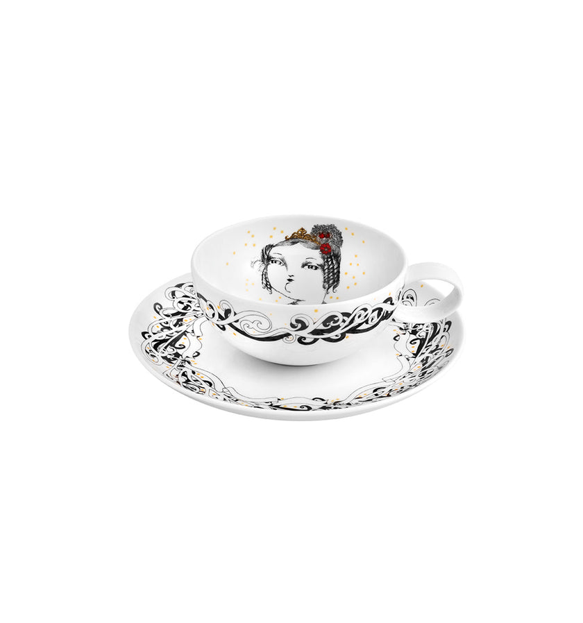 Vista Alegre Rainhas De Portugal Tea Cup and Saucers - Set of 6