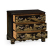Jonathan Charles Chinoiserie Ebonised Bedside Drawers ( 495353-EBF )