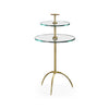 Jonathan Charles Brass & Glass Round Drinks Table ( 495355-LAB )
