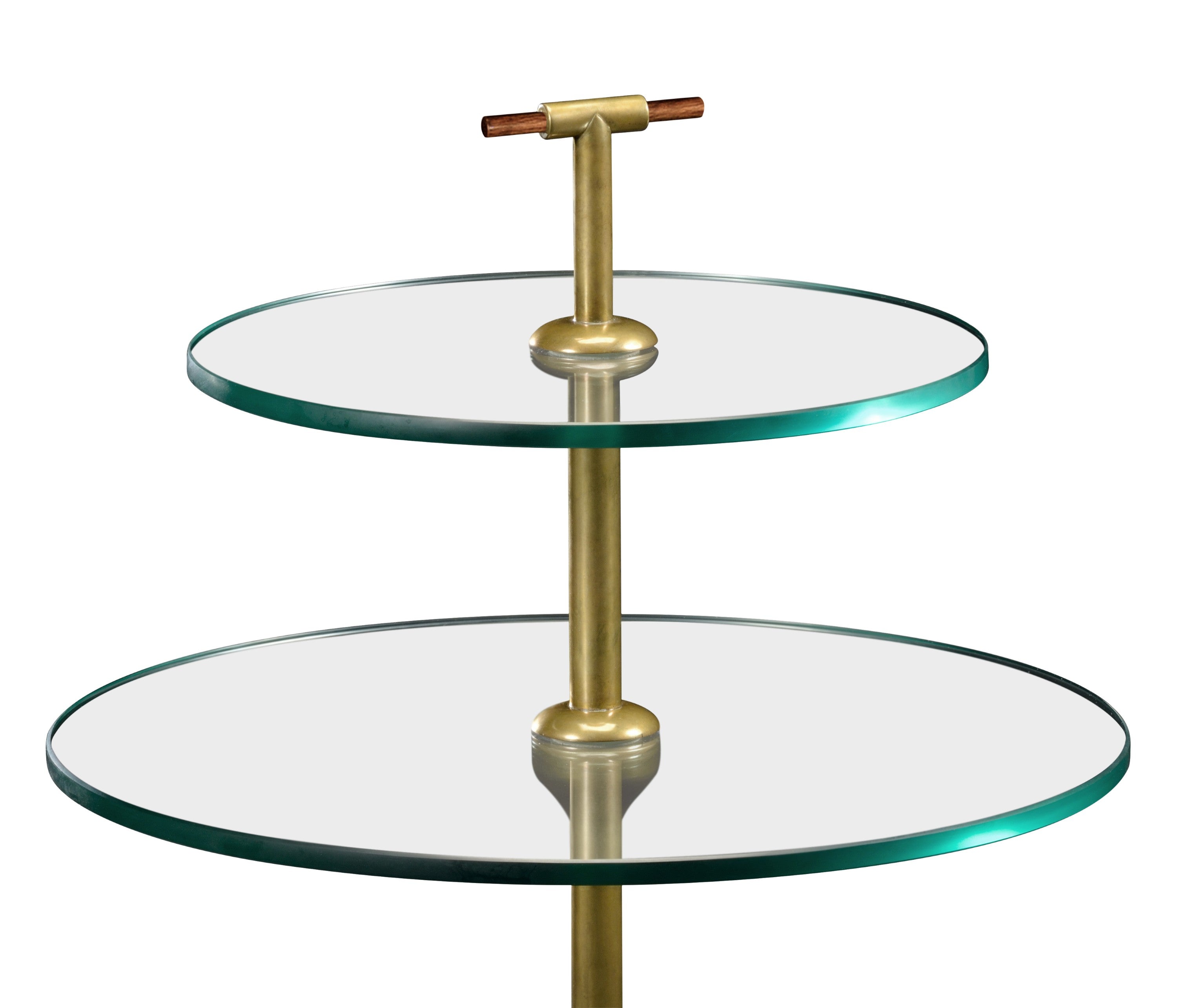 Jonathan Charles Brass & Glass Round Drinks Table ( 495355-LAB )