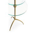 Jonathan Charles Brass & Glass Round Drinks Table ( 495355-LAB )