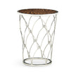 Jonathan Charles Feather Stainless Steel Round Side Table ( 495448-ZEB )