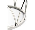 Jonathan Charles Feather Stainless Steel Round Side Table ( 495448-ZEB )