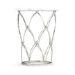 Jonathan Charles Feather Stainless Steel Round Side Table ( 495448-ZEB )