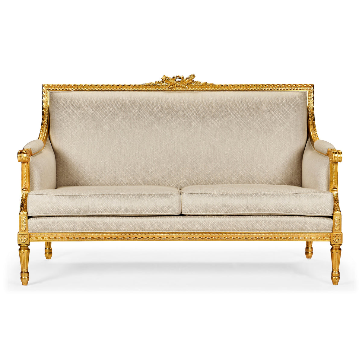 Jonathan Charles Versailles Gold Leaf Two-Seater Sofa ( 495426-GIL-F200 )