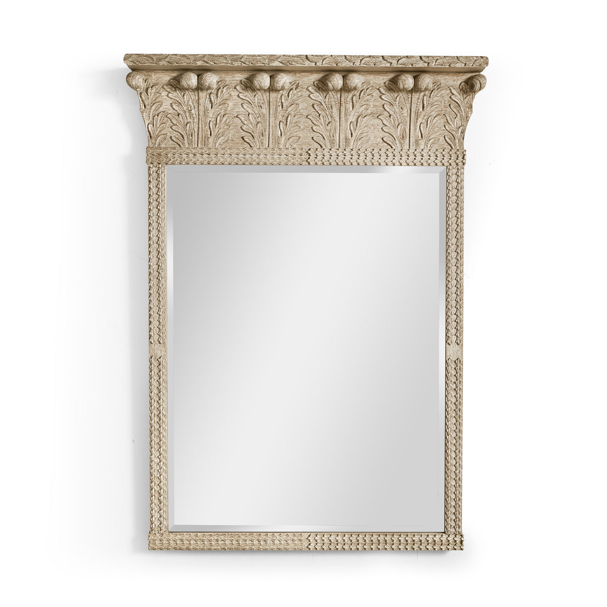 Jonathan Charles Rothesay Venetian White Oak Mirror ( 530122-VWO )