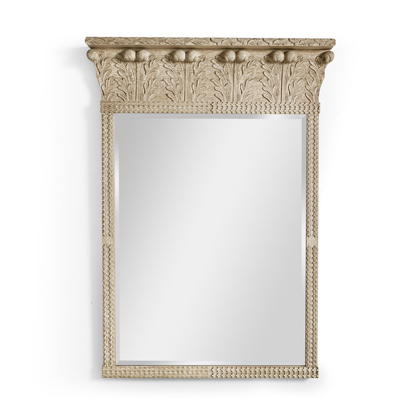Jonathan Charles Rothesay Venetian White Oak Mirror ( 530122-VWO )