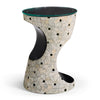Jonathan Charles Dalmatian Eggshell Round Lamp Table ( 495511-ED001 )