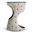 Jonathan Charles Dalmatian Eggshell Round Lamp Table ( 495511-ED001 )