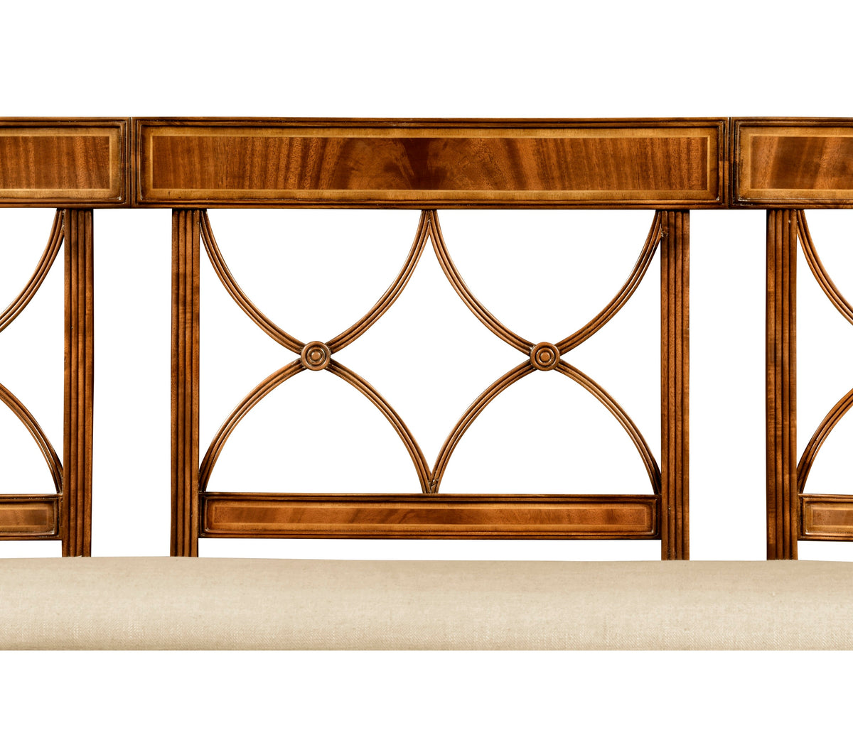 Jonathan Charles Regency Walnut Three Seater Bench ( 495627-CWM-F001 )